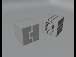 Icon Kit 1 Geometry Dash First 10 Cubes 3D Model