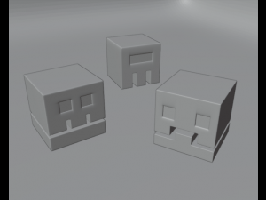 Icon Kit 1 Geometry Dash First 10 Cubes Modèle 3D