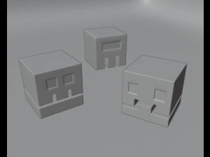 Icon Kit 1 Geometry Dash First 10 Cubes 3D Model
