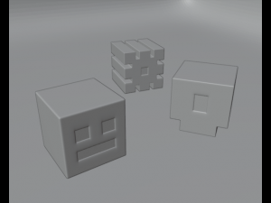 Icon Kit 1 Geometry Dash First 10 Cubes Modèle 3D