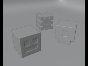 Icon Kit 1 Geometry Dash First 10 Cubes 3D Model