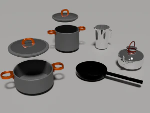 Kitchen package - 35 utensils 3D Model