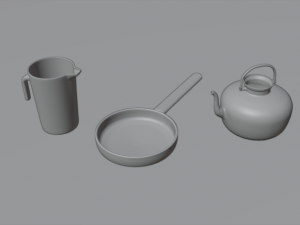 Kitchen package - 35 utensils 3D मॉडल