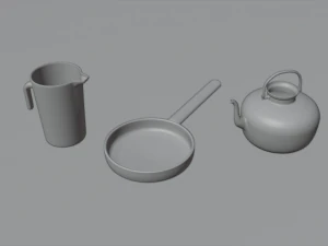 Kitchen package - 35 utensils 3D Model