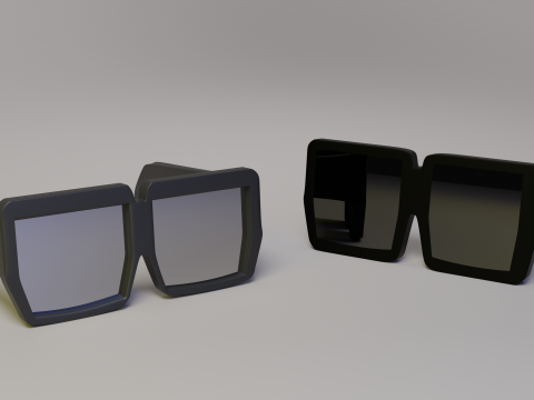 FREE Cartoon eyeglasses and sunglasses 3D Model