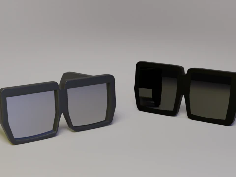 KOSTENLOSE Cartoon-Brillen und Sonnenbrillen 3D Modell