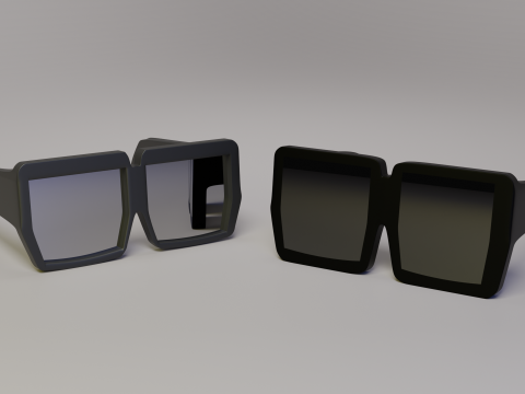 FREE Cartoon eyeglasses and sunglasses 3D Model