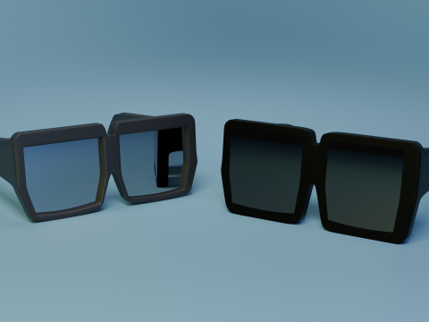 FREE Cartoon eyeglasses and sunglasses 3D Model