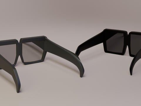 FREE Cartoon eyeglasses and sunglasses 3D Model