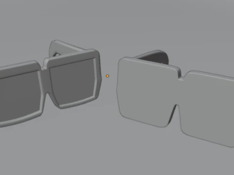 FREE Cartoon eyeglasses and sunglasses 3D Model