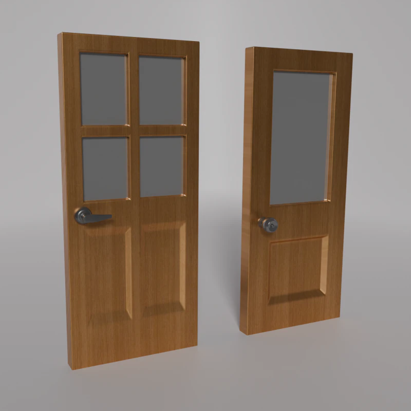 無料のクラシックな木製ドアスタイル 3Dモデル .c4d .max .obj .3ds .fbx .stl .blend 