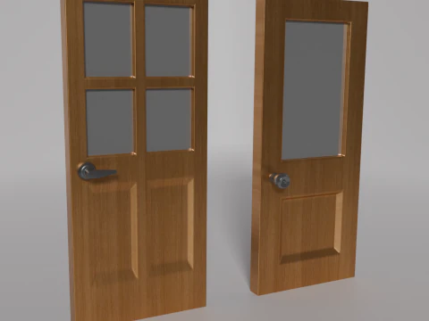 KOSTENLOSE klassische Holzt&uuml;rstile 3D Modell