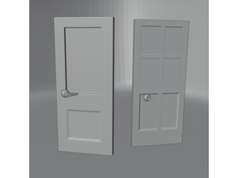 FREE classic wooden door styles 3D Model