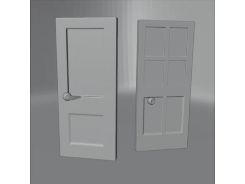 無料のクラシックな木製ドアスタイル 3Dモデル