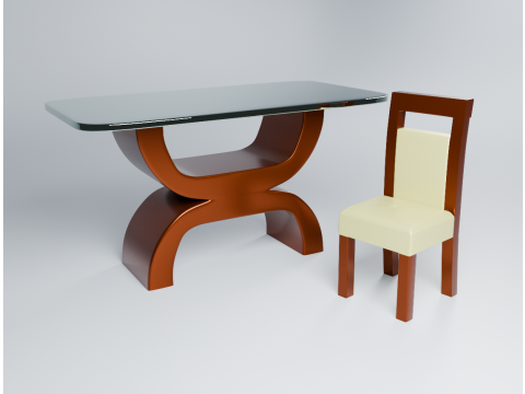 FREE modern dining room furniture 3D Model