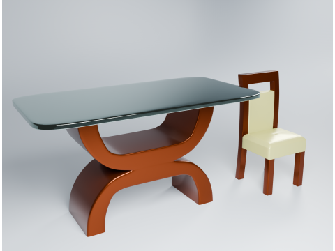 FREE modern dining room furniture 3D 모델