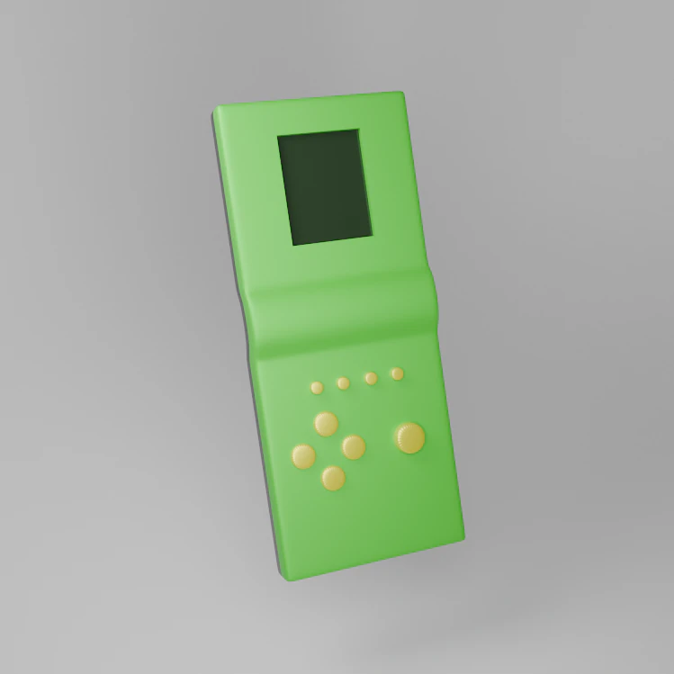 Classic Green Brick Game 3D Model .c4d .max .obj .3ds .fbx .stl .blend