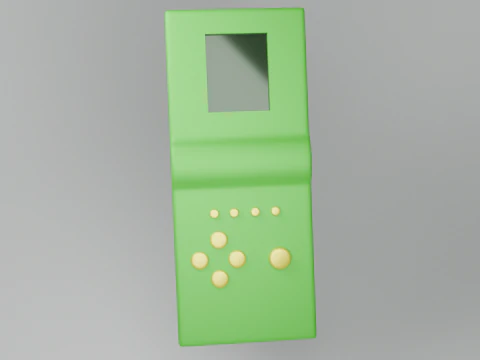 Classic Green Brick Game 3D Model