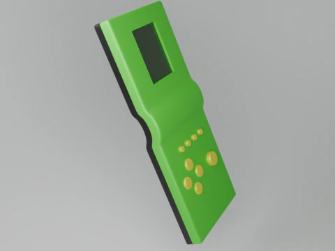 Classic Green Brick Game 3D Model