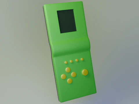 Classic Green Brick Game 3D Model