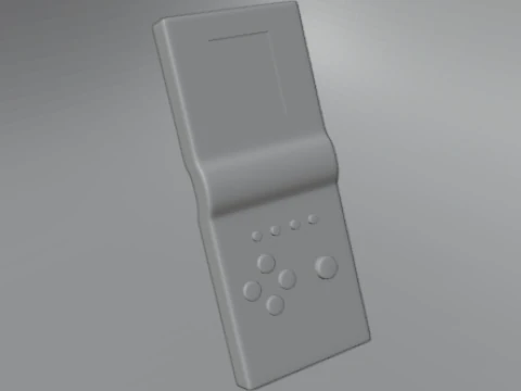 Classic Green Brick Game 3D Model