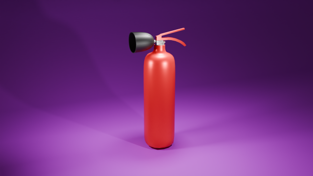 Extinguisher 3D Model .c4d .max .obj .3ds .fbx .stl .blend 