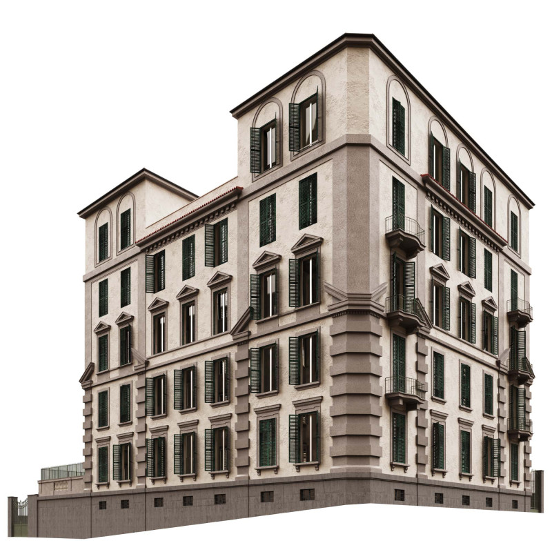 Italy Building 01 Modèle 3D .c4d .max .obj .3ds .fbx .stl .blend 