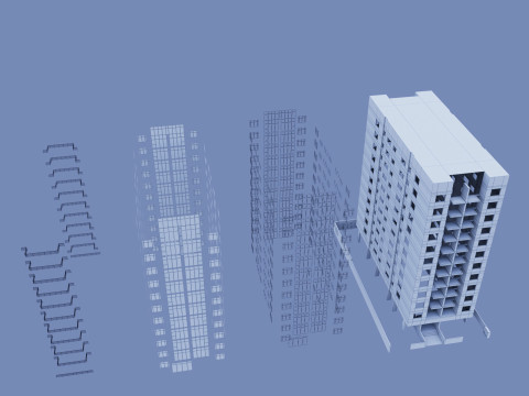 United Arab Emirates Building Block 3D 프린트 모델