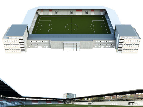 Football stadium Denmark 3D 模型