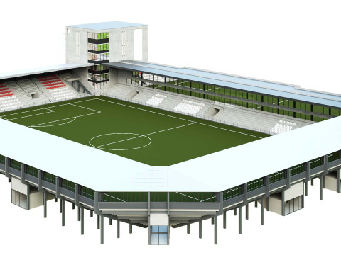 Football stadium Denmark 3Dモデル