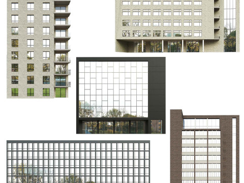 3D Building Facades Model 3D