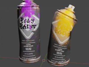 ペイントを施した風船 3Dモデル