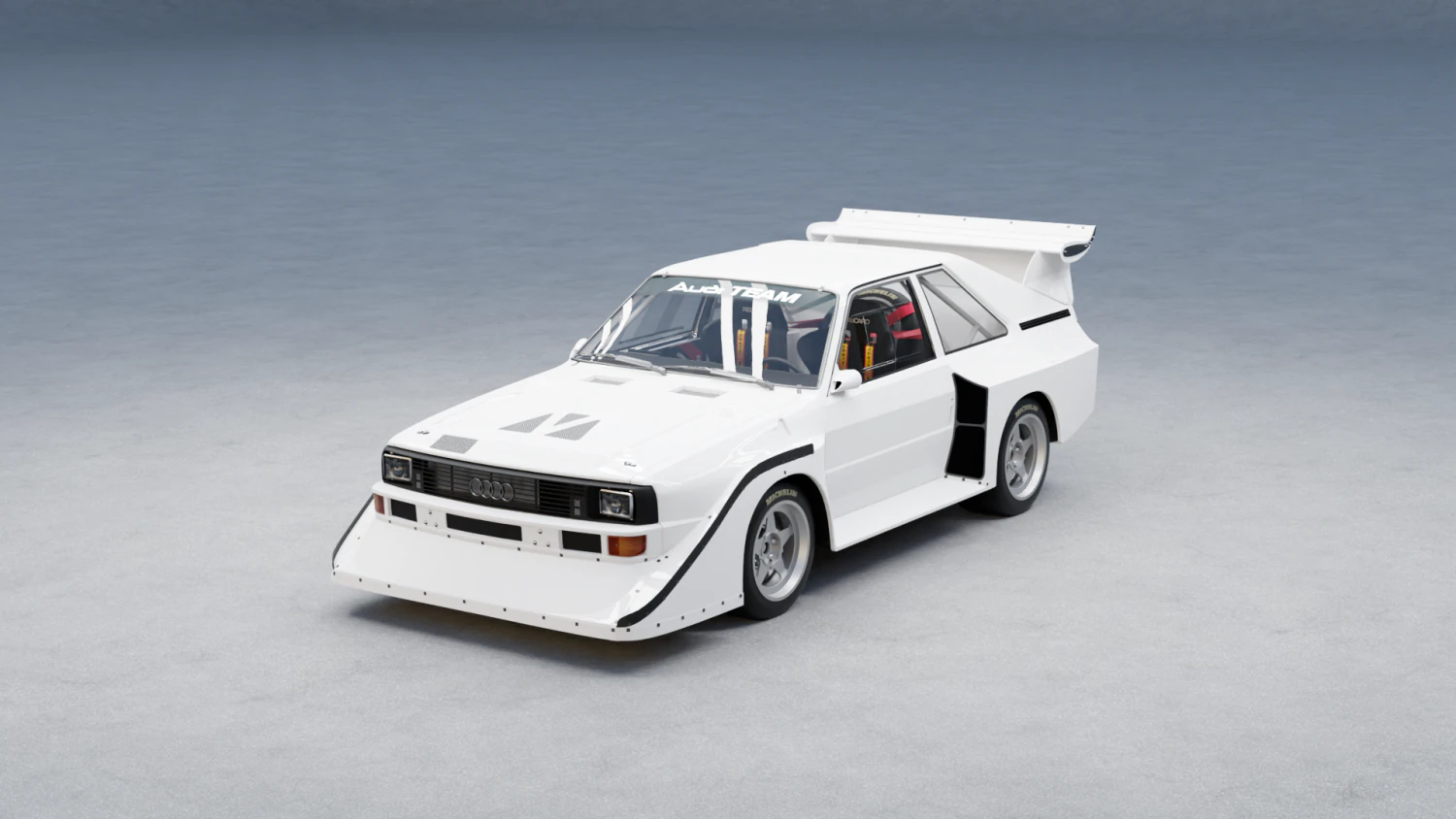 Audi Quattro S1 3D Model .c4d .max .obj .3ds .fbx .stl .blend 