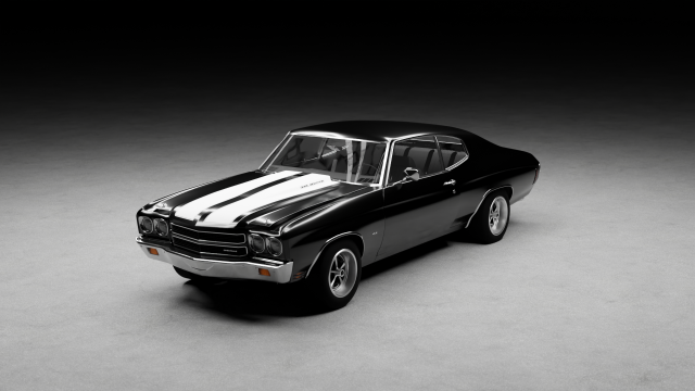 Chevrolet Chevelle 3D Модель .c4d .max .obj .3ds .fbx .stl .blend 