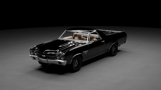 Chevrolet El Camino 3D Модель .c4d .max .obj .3ds .fbx .stl .blend 