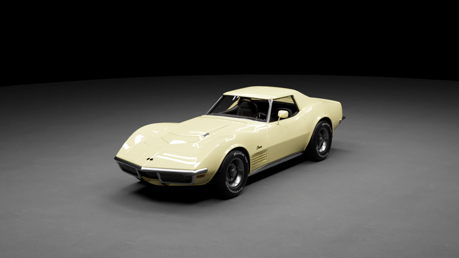 Chevrolet Corvette C3 3D Model .c4d .max .obj .3ds .fbx .stl .blend