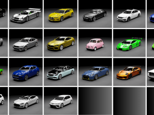 HQ Car Spawner add-on for Blender - 104 Cars 3D Модель