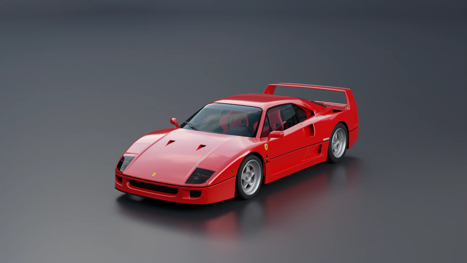 Ferrari F40 3D Model .c4d .max .obj .3ds .fbx .stl .blend 