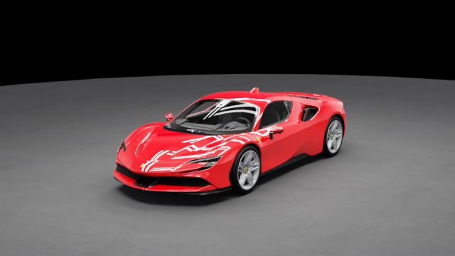 Ferrari SF90 3D Model .c4d .max .obj .3ds .fbx .stl .blend 