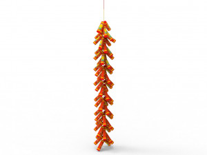New Year Firecracker 3D Model