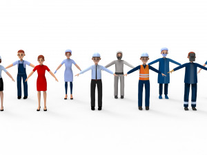 Construction Workers Collection 1 3Dモデル