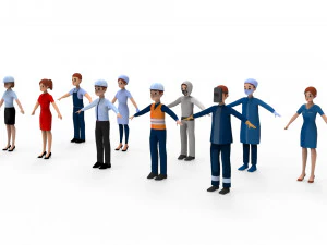 建設作業員コレクション 1 3Dモデル