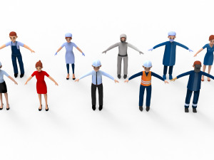 Construction Workers Collection 1 3D मॉडल