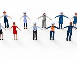 建設作業員コレクション 1 3Dモデル