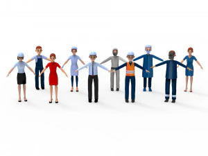 建設作業員コレクション 1 3Dモデル