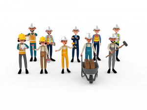 Construction Workers Collection 2 3D Model