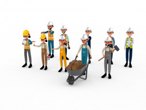 Construction Workers Collection 2 3D Model