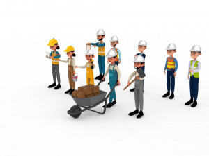 Construction Workers Collection 2 3D Model