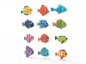 Fish Sea Collection 3d Lowpoly 3D Model