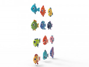 Fish Sea Collection 3d Lowpoly 3D Model